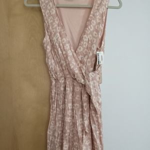 Everly blush & white pattern romper